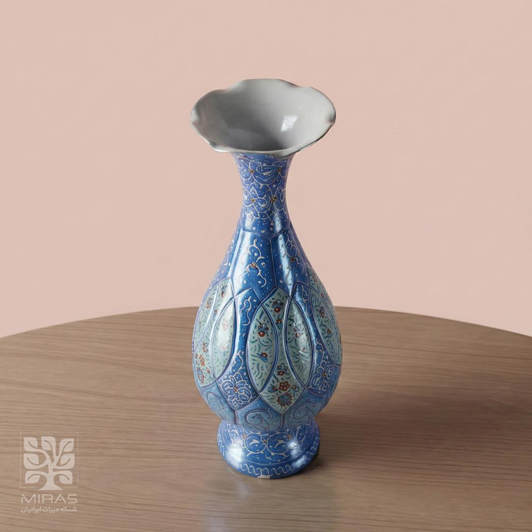 گلدان تک مینا کاری بزرگ سایز ۲۶