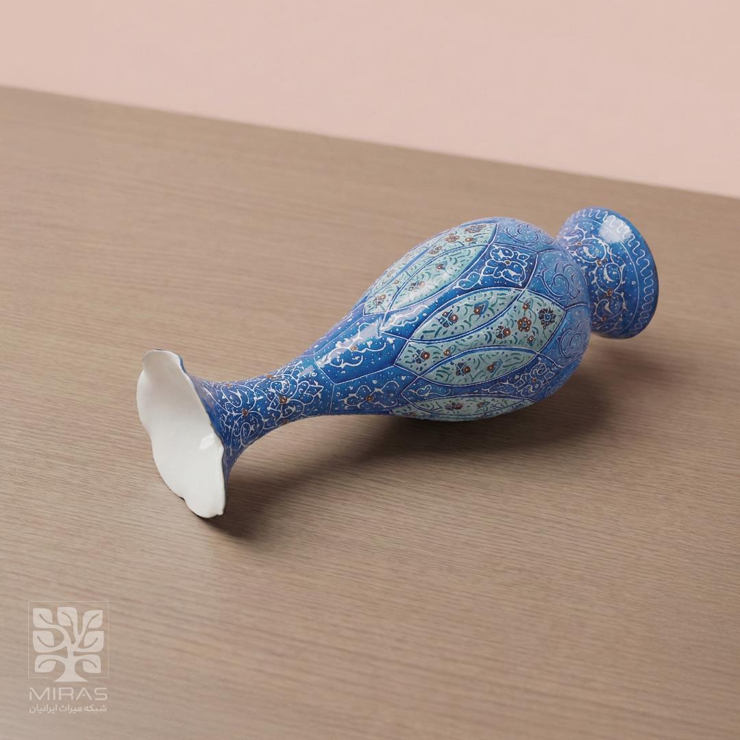 گلدان تک مینا کاری بزرگ سایز ۲۶