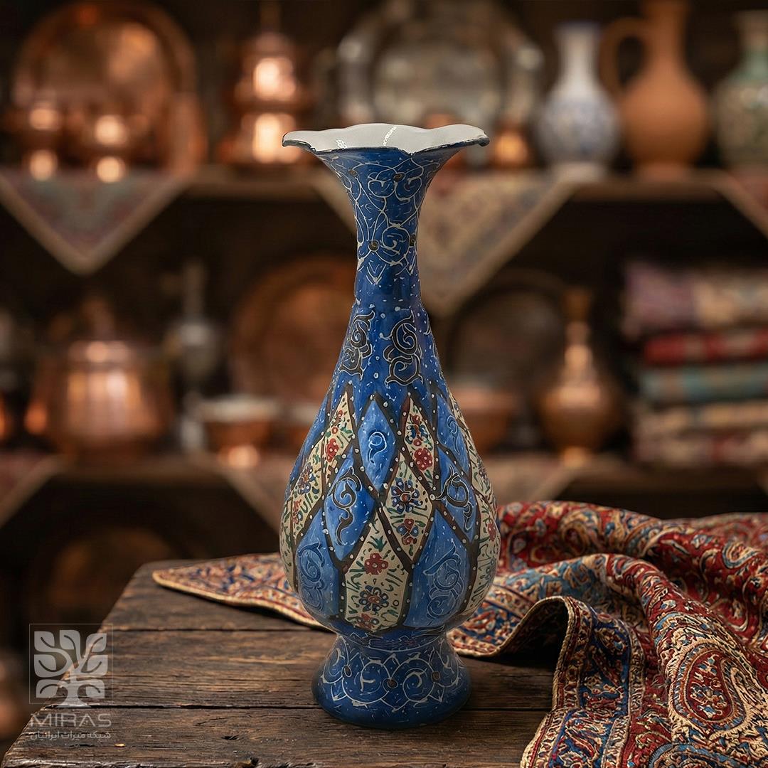 گلدان تک مینا کاری متوسط سایز ۲۰