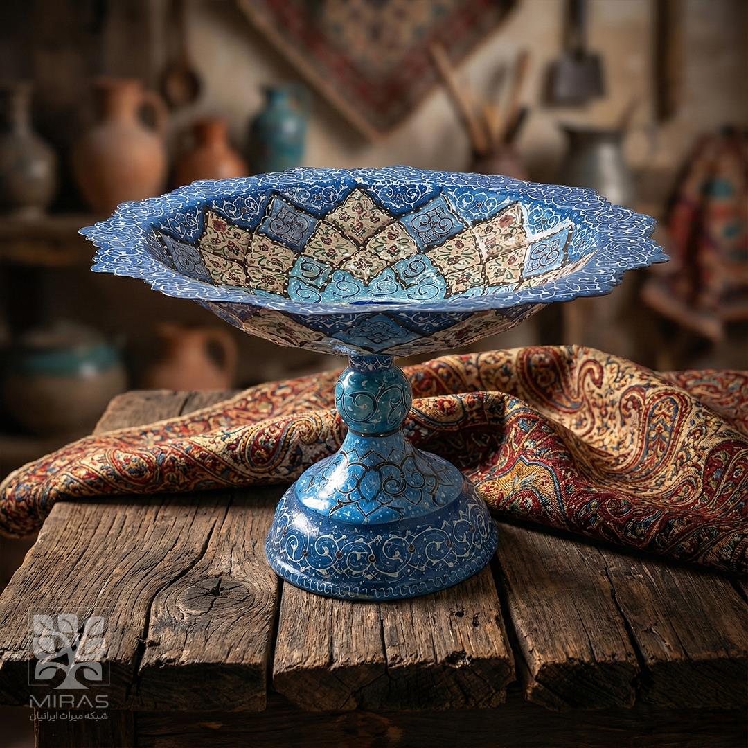 شیرینی خوری مینا کاری بزرگ سایز ۲۵