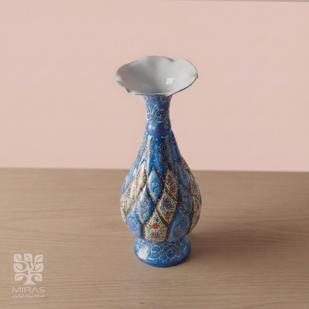 گلدان تک مینا کاری متوسط سایز ۲۰