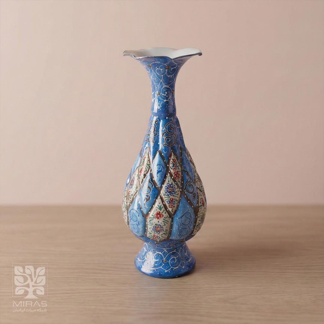 گلدان تک مینا کاری متوسط سایز ۲۰