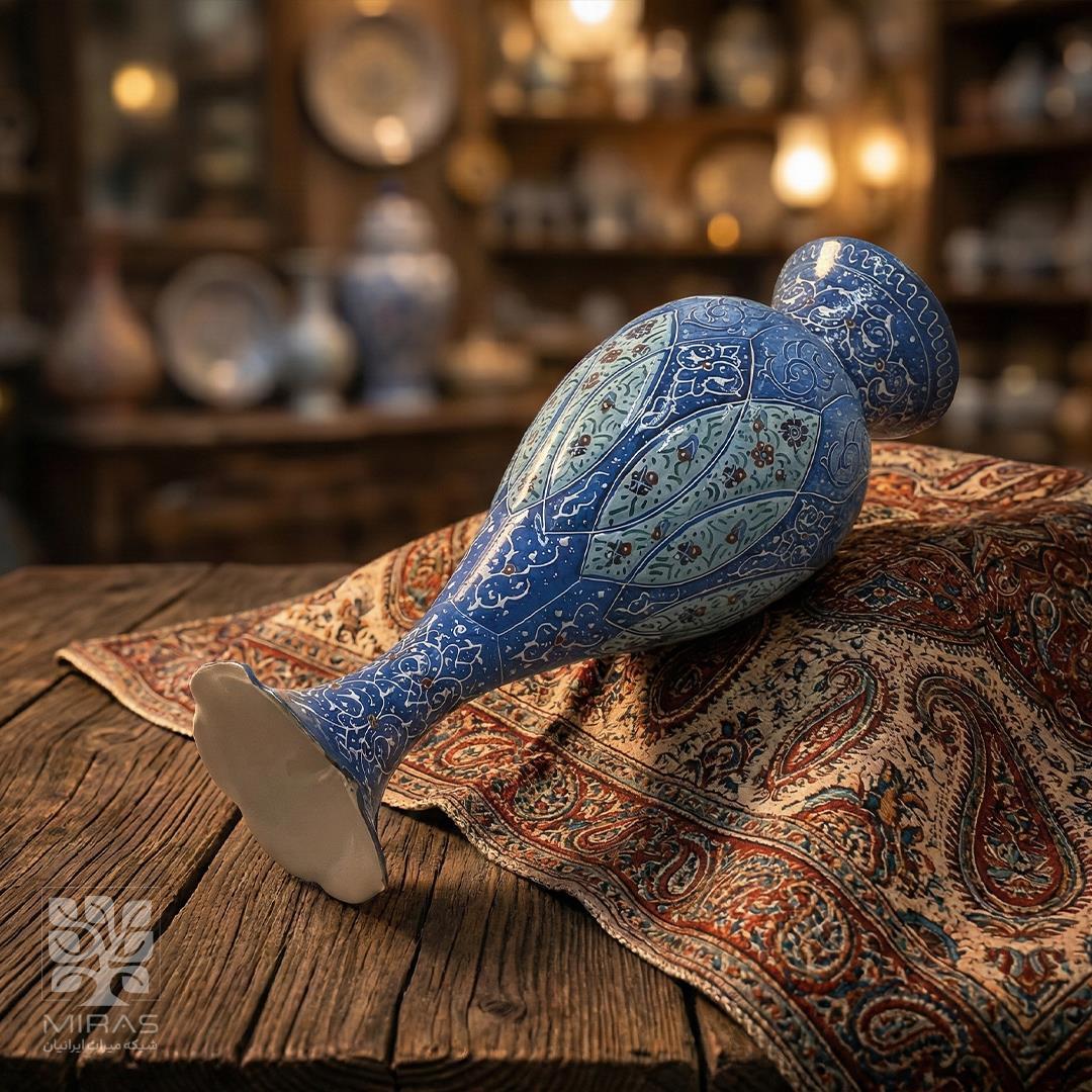 گلدان تک مینا کاری بزرگ سایز ۲۶