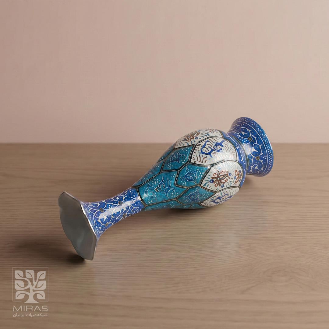 گلدان تک مینا کاری کوچک سایز ۱۶