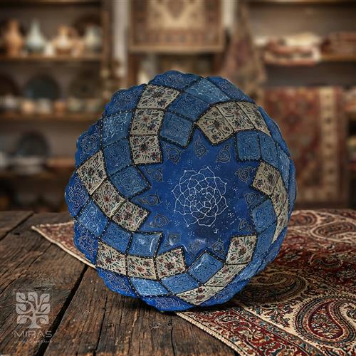 آجیل خوری مینا کاری پایه کوتاه بزرگ سایز ۱۸