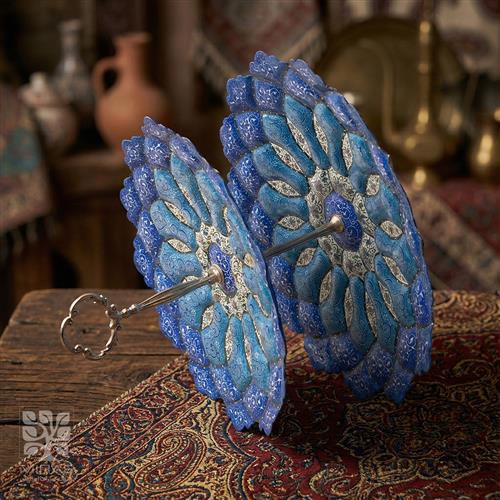 شیرینی خوری ۲ طبقه مینا کاری سایز ۲۶