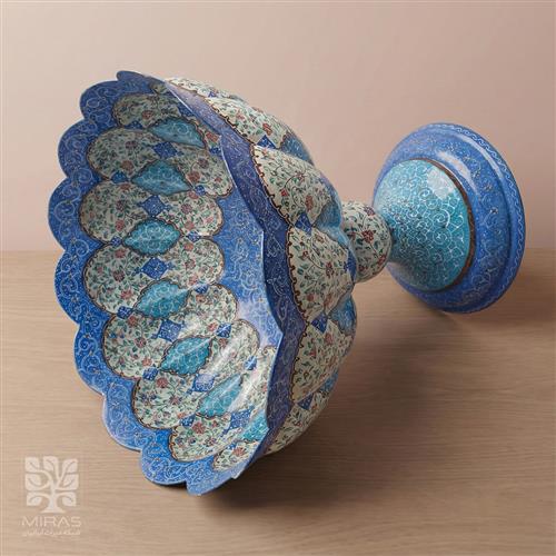 آجیل خوری مینا کاری پایه بلند خیلی بزرگ سایز ۳۰