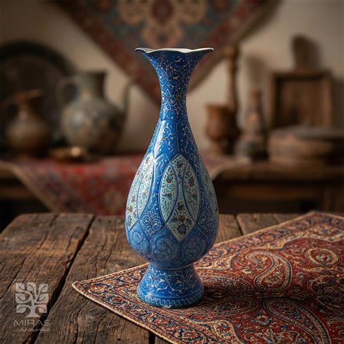 گلدان تک مینا کاری بزرگ سایز ۲۶