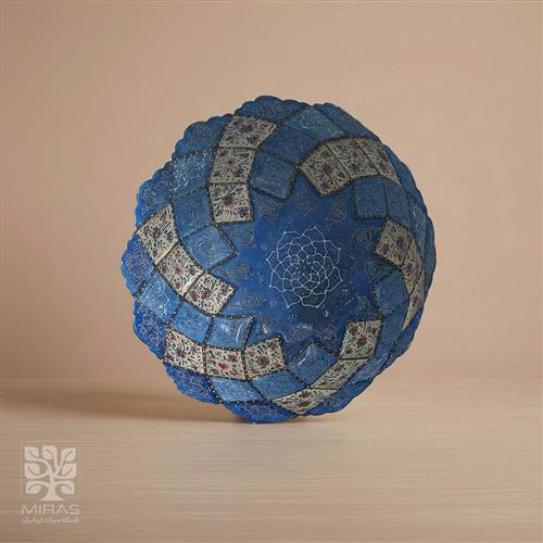 آجیل خوری مینا کاری پایه کوتاه بزرگ سایز ۱۸