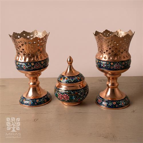 ست جفت دیسگونی و قندان پرداز سایز ۲۲ و ۱۶