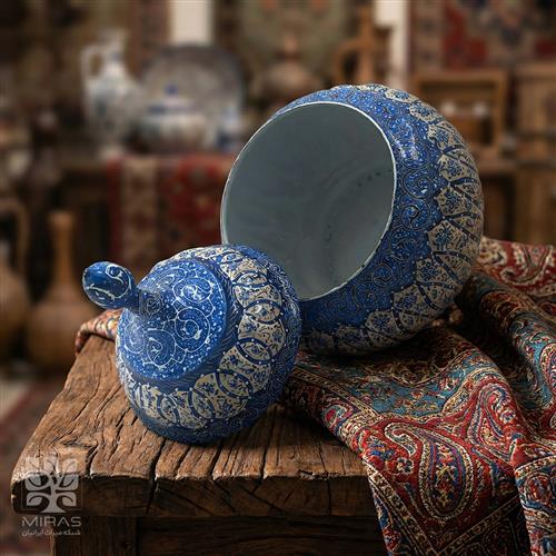 قندان ساده مینا کاری متوسط سایز ۲۰