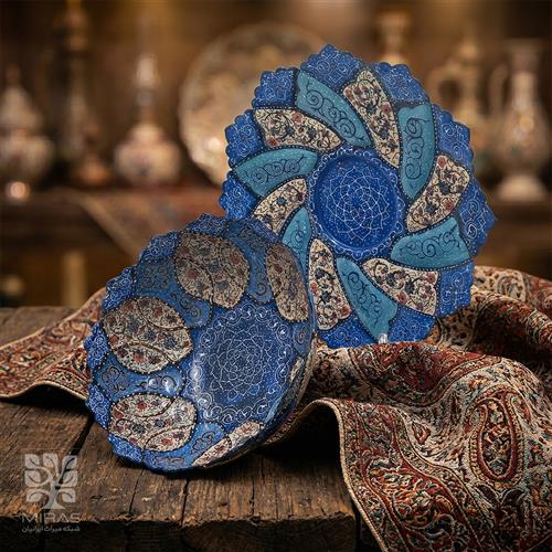 کاسه بشقاب مینا کاری کوچک سایز ۱۸ و ۲۲