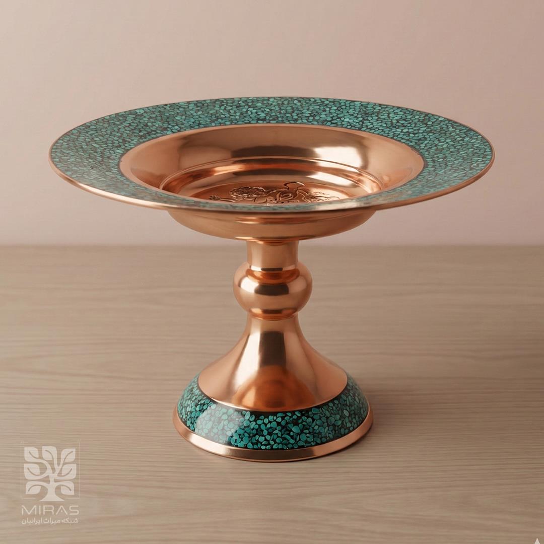 شیرینی خوری فیروزه ساده  سایز ۱۶