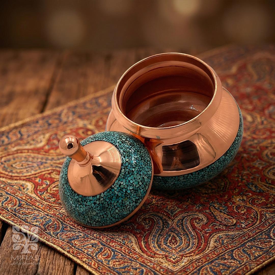 قندان فیروزه سفینه‌ای متوسط سایز ۲۰