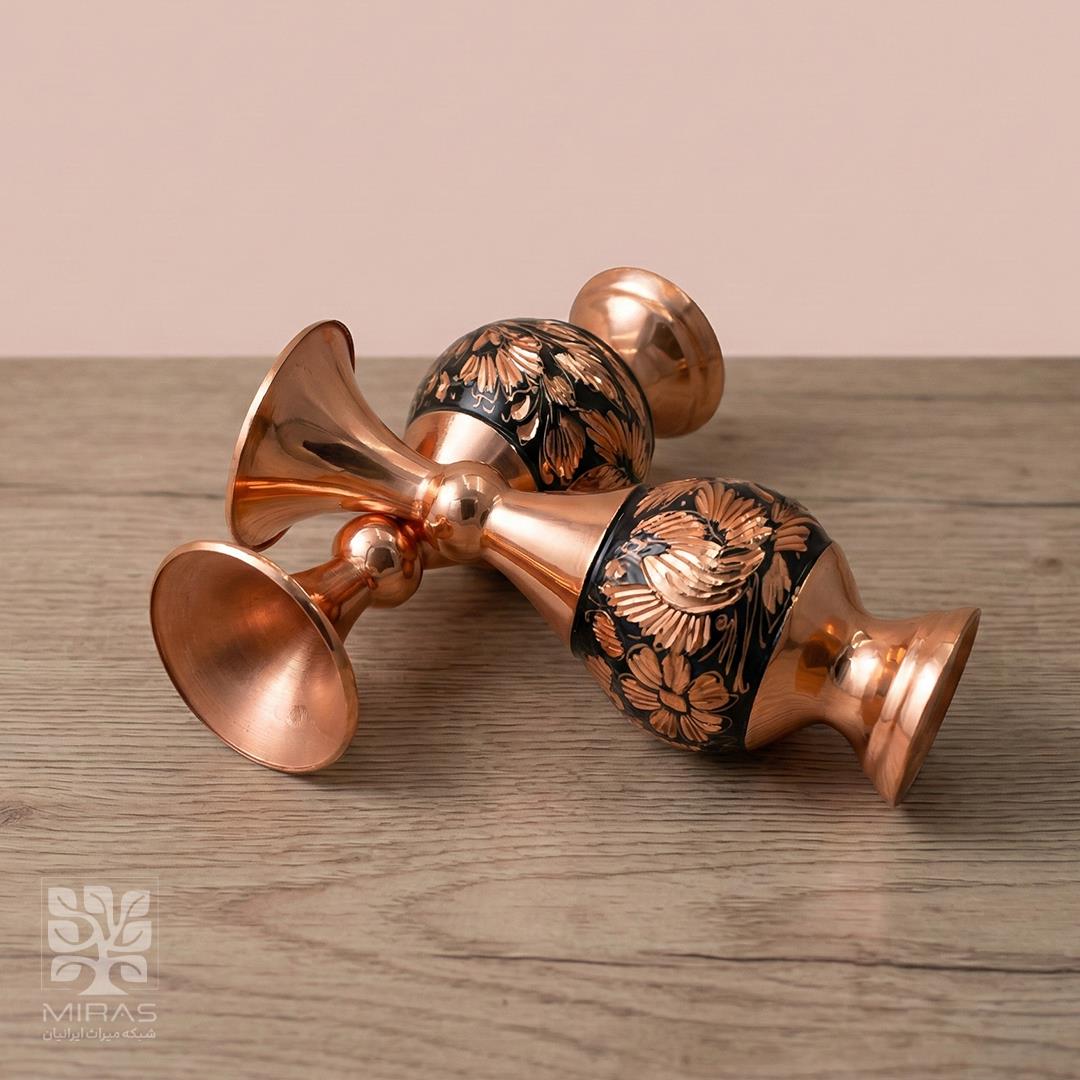 گلدان جفت الماس تراش کوچک  سایز ۱۶