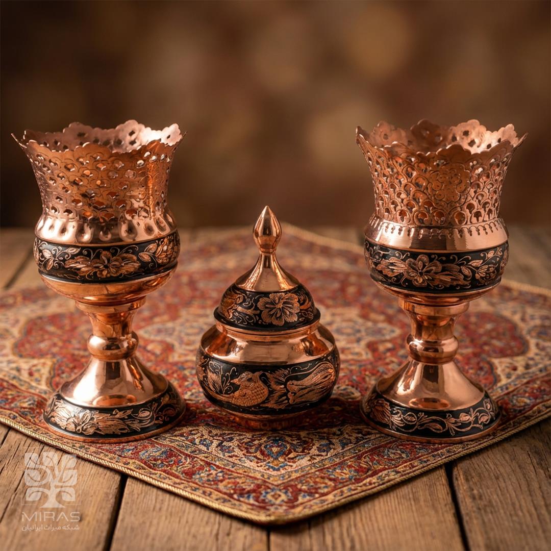 ست دیسگونی و قندان الماس تراش سایز ۲۰ و ۲۵