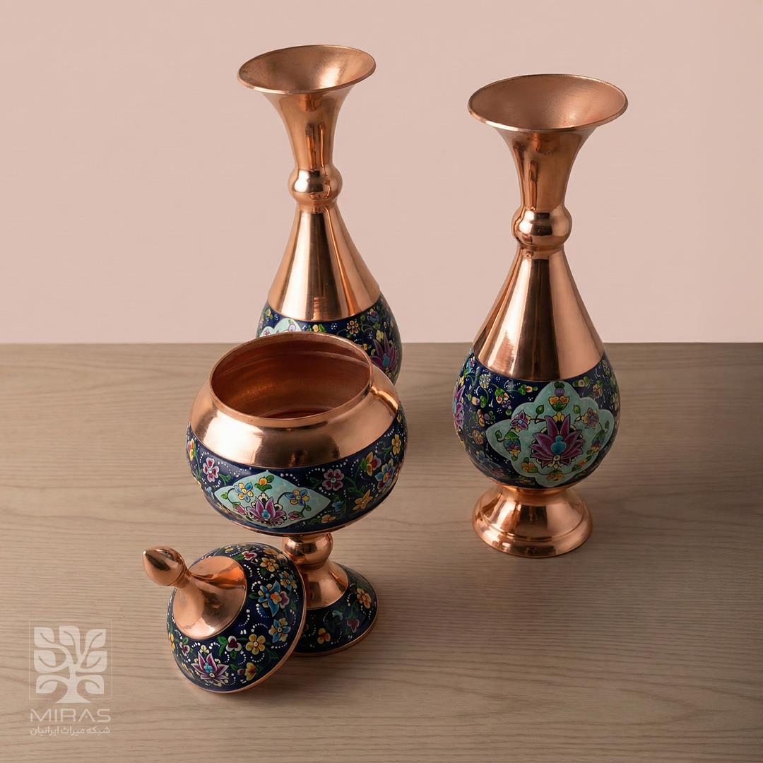 ست جفت گلدان و شکلات خوری پرداز سایز ۲۵ و ۲۰