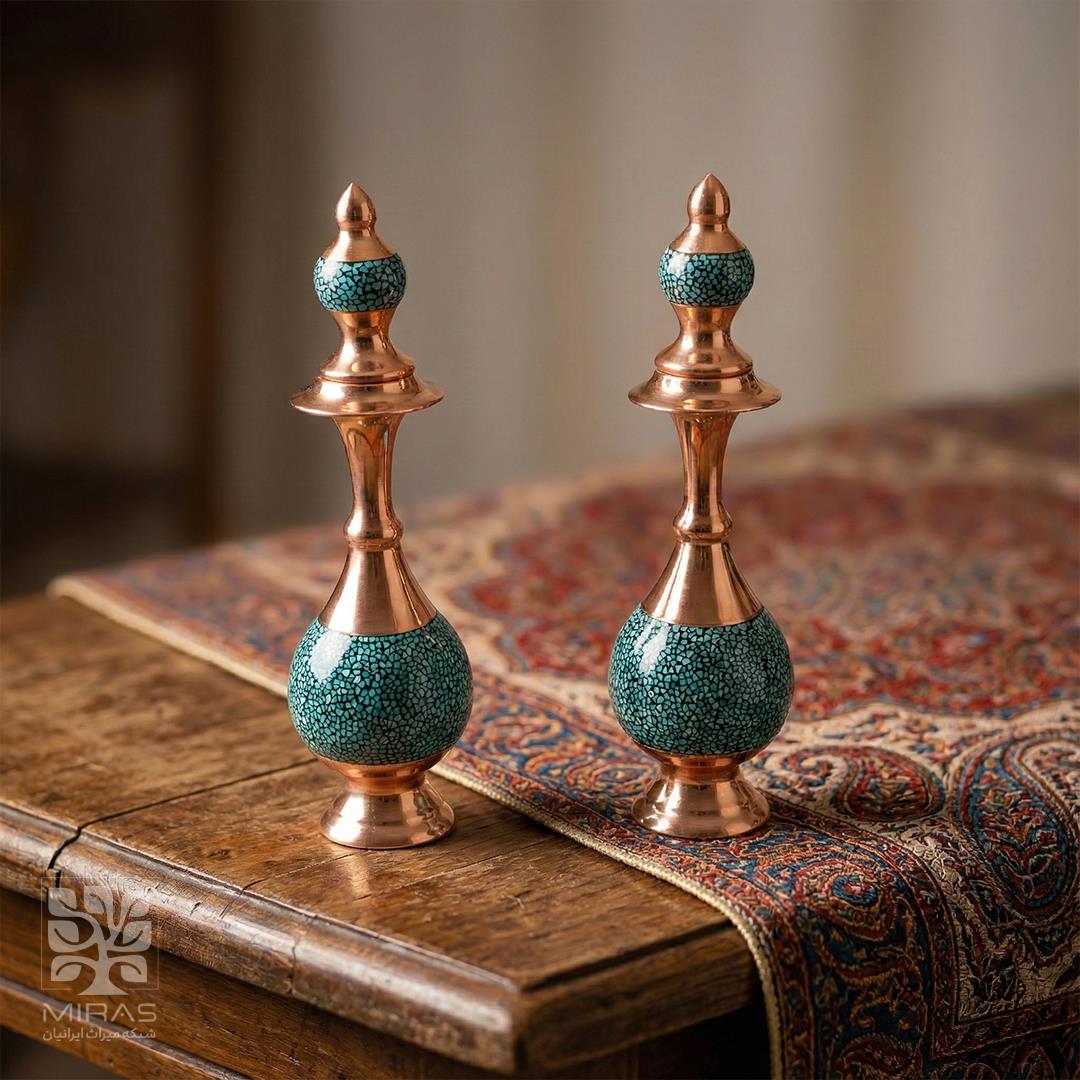 گلاب پاش جفت فیروزه متوسط سایز ۲۵