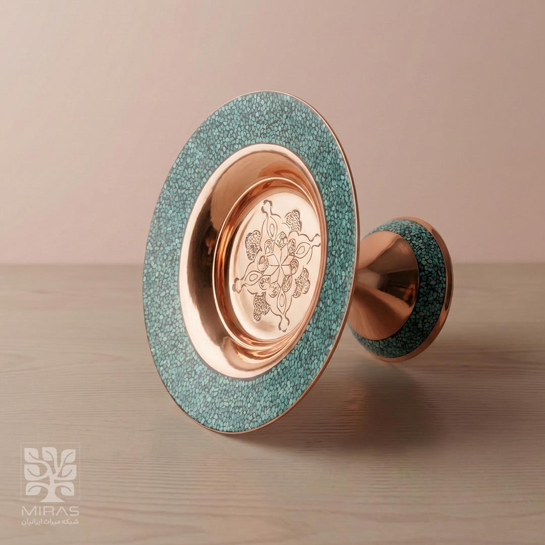 شیرینی خوری فیروزه ساده  سایز ۱۶