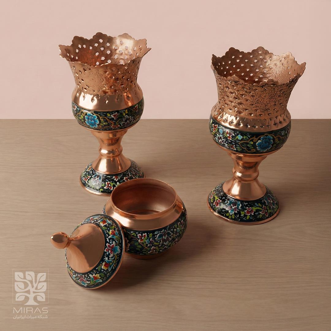 ست جفت دیسگونی و قندان پرداز سایز ۲۲ و ۲۰