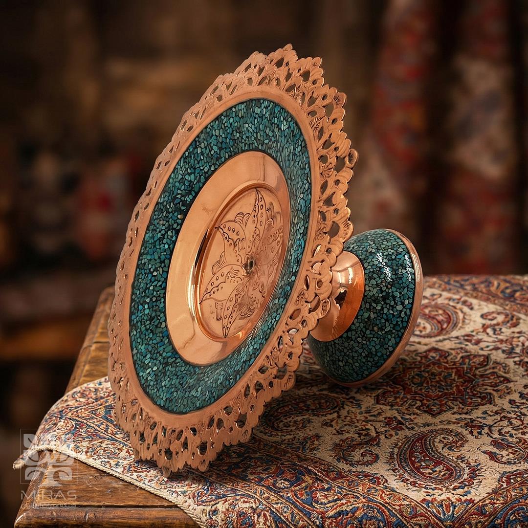 شیرینی خوری فیروزه شبکه‌ای سایز ۱۳