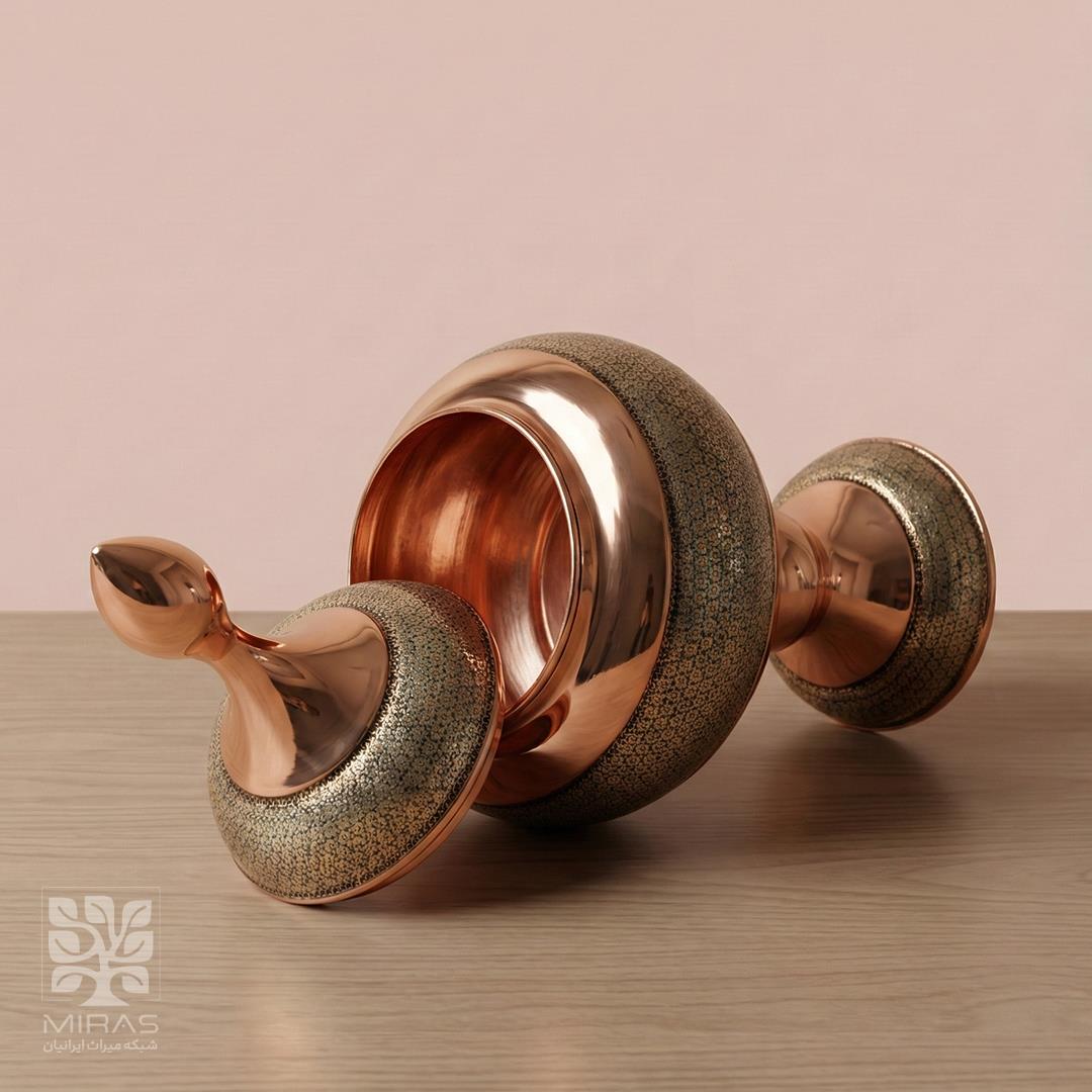 شکلات خوری مس و خاتم خیلی بزرگ سایز ۵۰