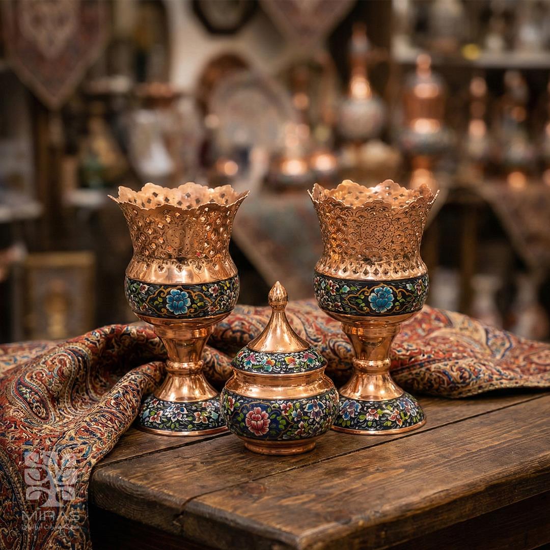 ست جفت دیسگونی و قندان پرداز سایز ۲۲ و ۲۰