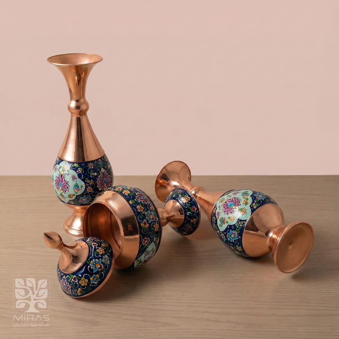 ست جفت گلدان و شکلات خوری پرداز سایز ۲۵ و ۲۰