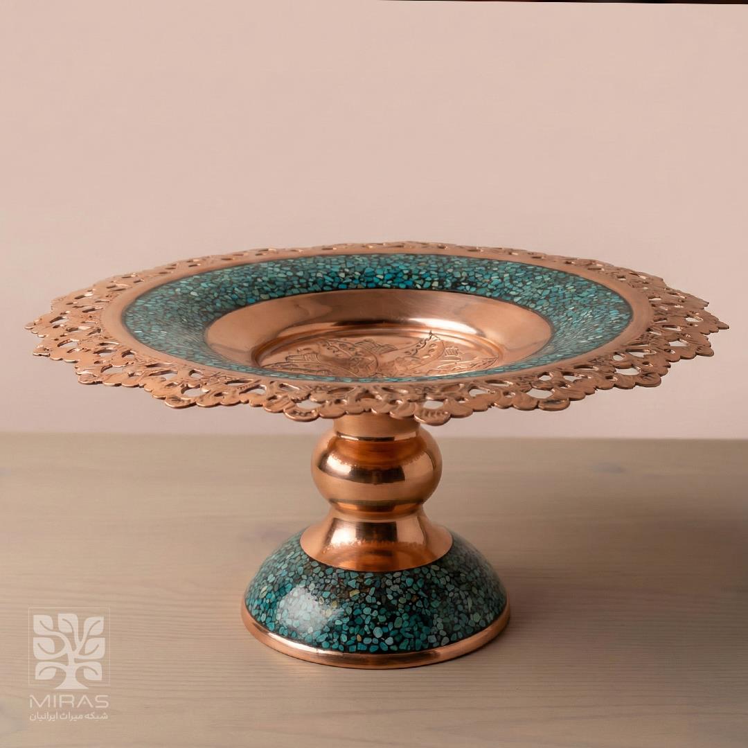 شیرینی خوری فیروزه شبکه‌ای سایز ۱۳