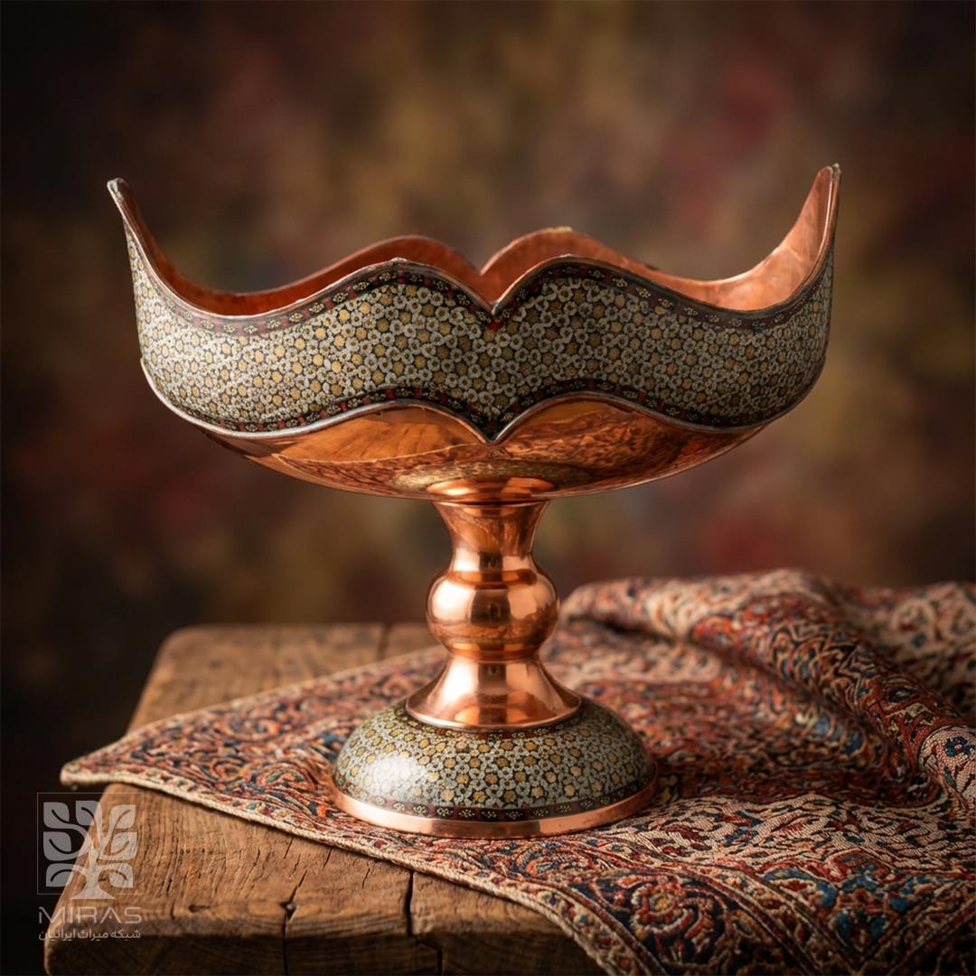 کشکول مس و خاتم کوچک سایز ۲۰