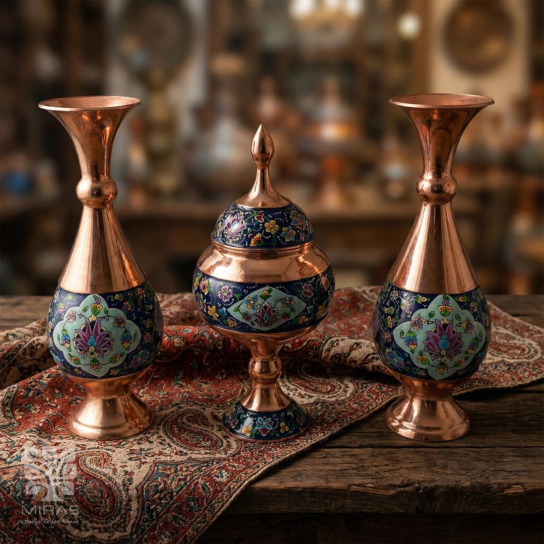 ست جفت گلدان و شکلات خوری پرداز سایز ۲۵ و ۲۰