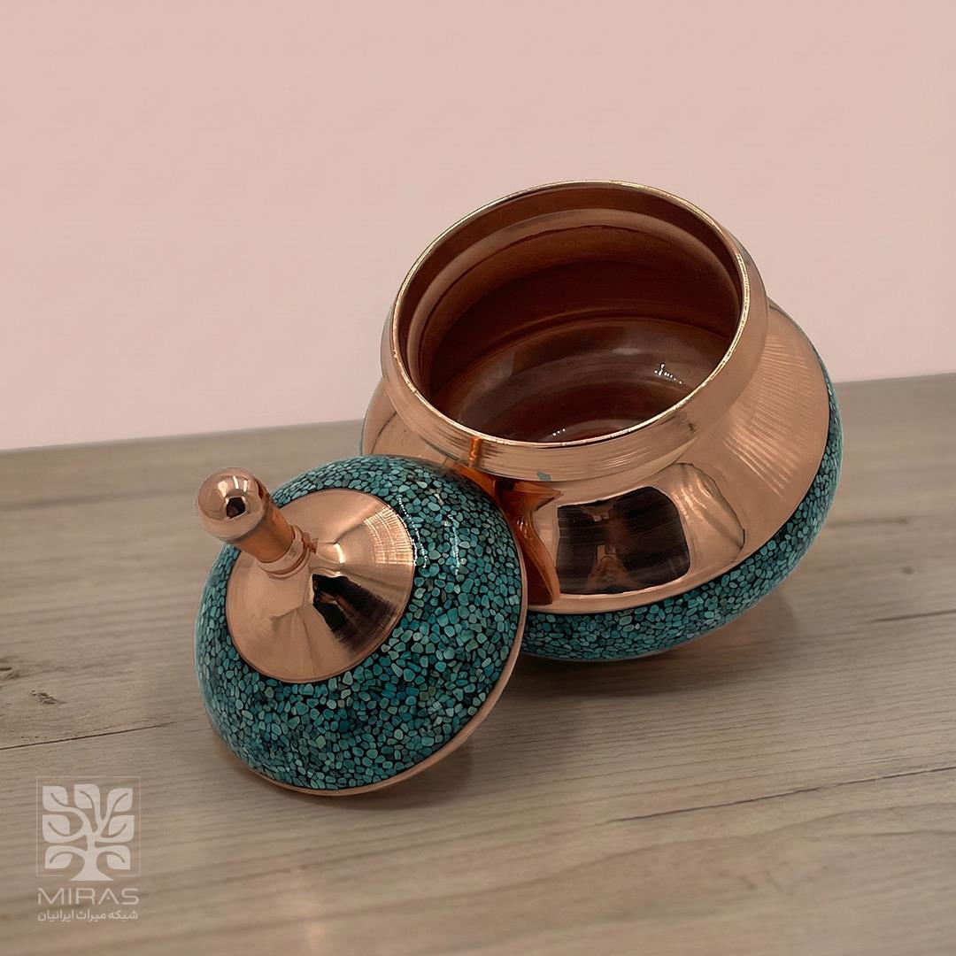 قندان فیروزه سفینه‌ای متوسط سایز ۲۰