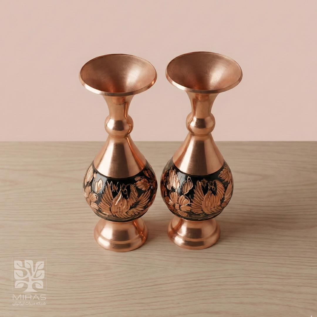 گلدان جفت الماس تراش کوچک  سایز ۱۶