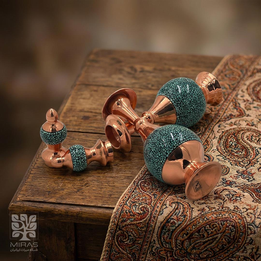 گلاب پاش جفت فیروزه متوسط سایز ۲۵