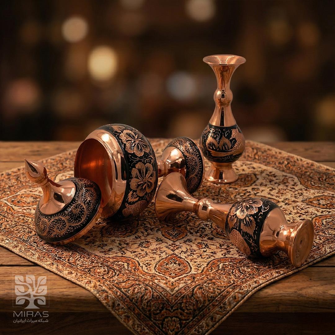 ست شکلات خوری و گلدان الماس تراش سایز ۱۶ و ۲۰