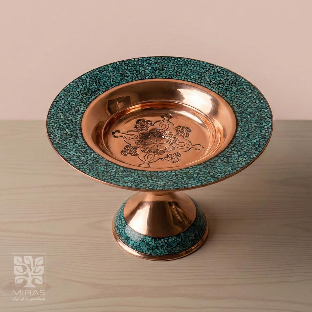 شیرینی خوری فیروزه ساده  سایز ۱۶