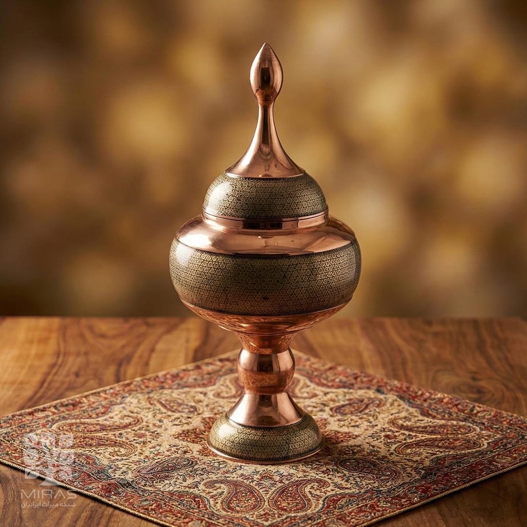 شکلات خوری مس و خاتم خیلی بزرگ سایز ۵۰