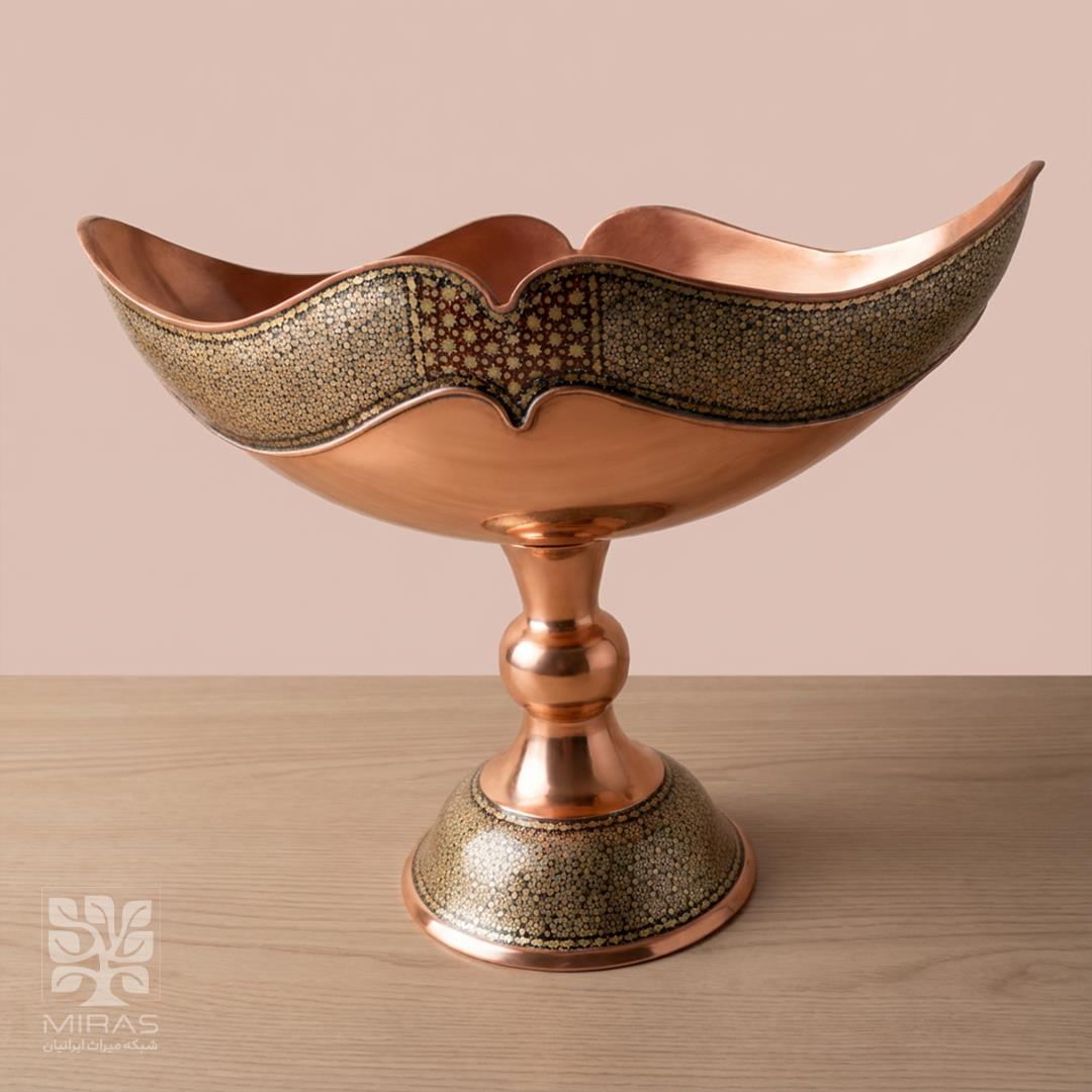 کشکول مس و خاتم بزرگ سایز ۲۵