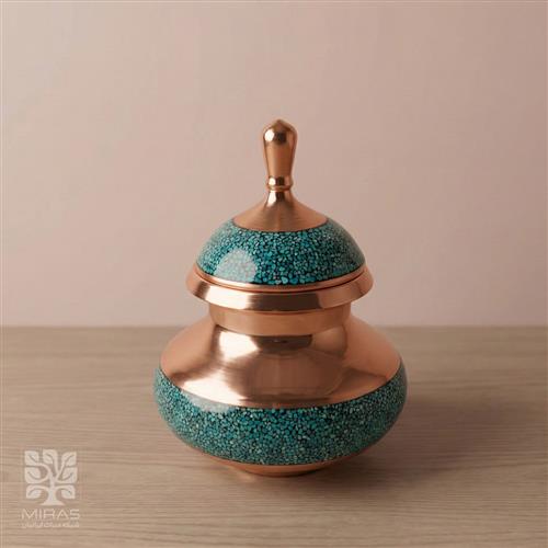 قندان فیروزه سفینه‌ای کوچک سایز ۱۸