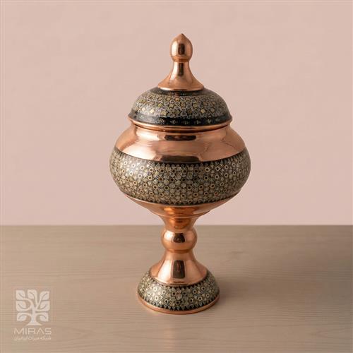 شکلات خوری مس و خاتم متوسط سایز ۲۰