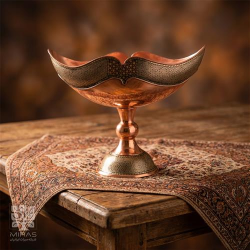 کشکول مس و خاتم بزرگ سایز ۲۵