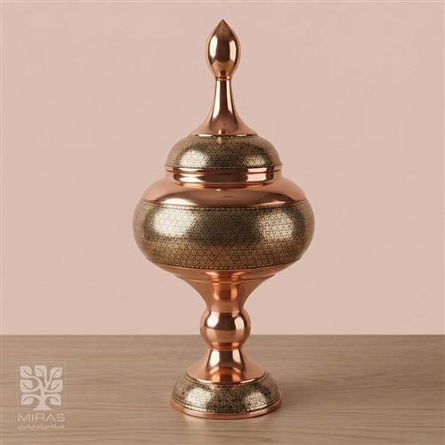 شکلات خوری مس و خاتم بزرگ سایز ۴۰