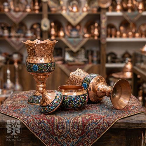 ست جفت دیسگونی و قندان پرداز سایز ۲۲ و ۲۰