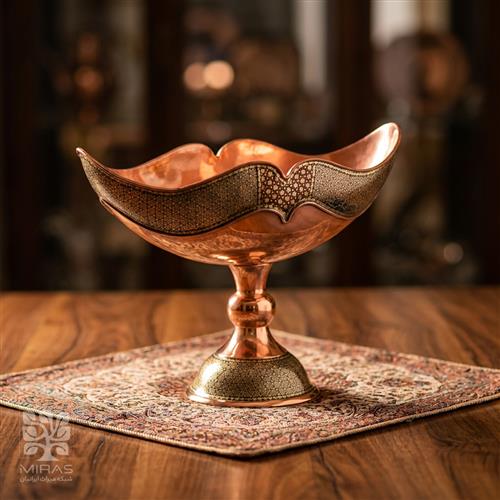 کشکول مس و خاتم بزرگ سایز ۲۵