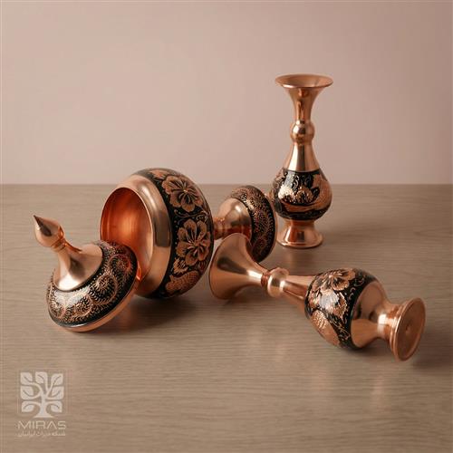 ست شکلات خوری و گلدان الماس تراش سایز ۱۶ و ۲۰