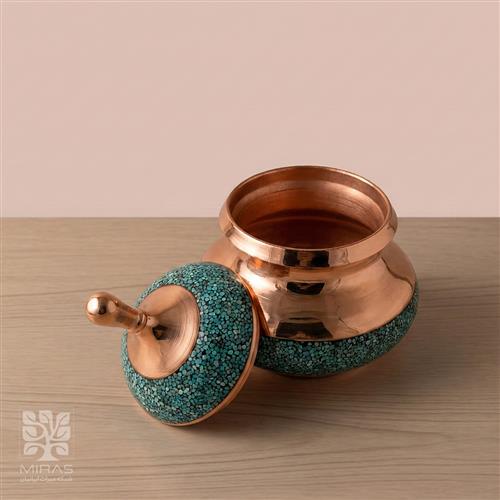 قندان فیروزه سفینه‌ای متوسط سایز ۲۰