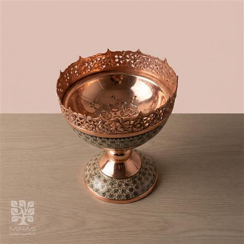 آجیل خوری مس و خاتم سایز ۱۳