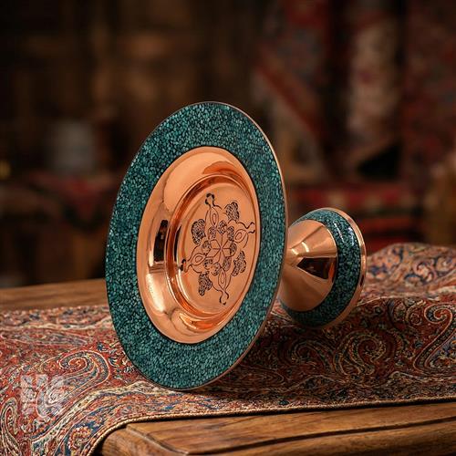 شیرینی خوری فیروزه ساده  سایز ۱۶