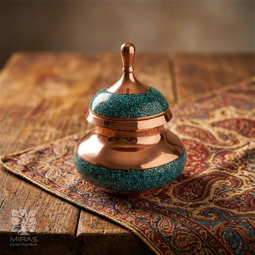 قندان فیروزه سفینه‌ای متوسط سایز ۲۰