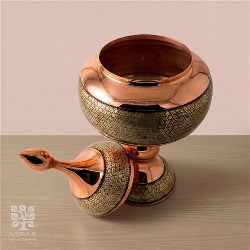 شکلات خوری مس و خاتم خیلی بزرگ سایز ۵۰